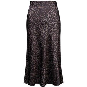 Womens Leopard Print Skirt Leopard Dark